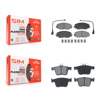 Front Rear Semi-Metallic Brake Pads Kit For Volkswagen Atlas Cross Sport KSM-100608