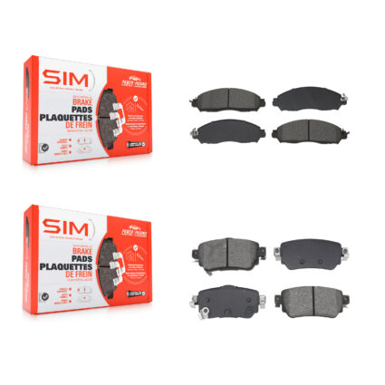 Front Rear Semi-Metallic Brake Pads Kit For Nissan LEAF With Electric Parking KSM-100612