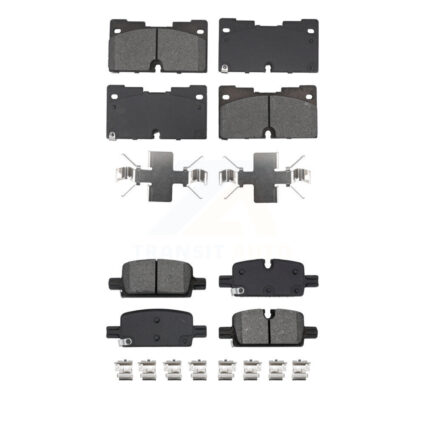 Front Rear Semi-Metallic Brake Pads Kit For GMC Chevrolet Silverado 1500 Sierra Yukon XL KSM-100614