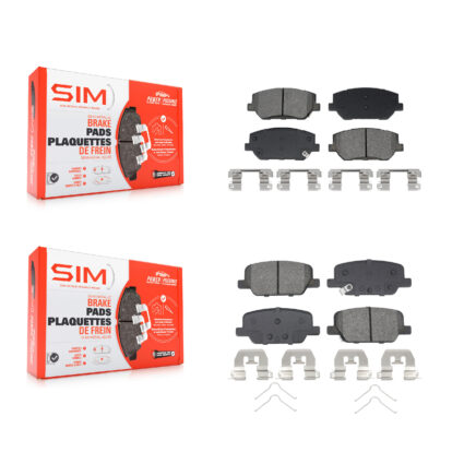 Front Rear Semi-Metallic Brake Pads Kit For 2019-2020 Hyundai Santa Fe KSM-100619