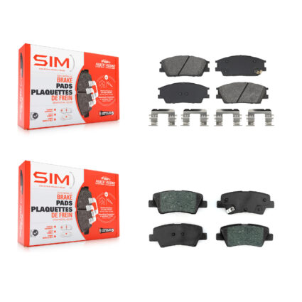 Front Rear Semi-Metallic Brake Pads Kit For Hyundai Venue Kia Soul KSM-100623