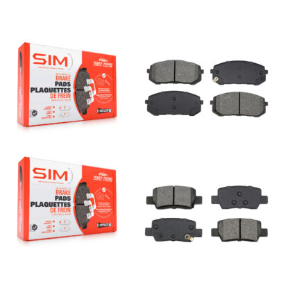 Front Rear Semi-Metallic Brake Pads Kit For Hyundai Elantra With Electric Parking KSM-100626