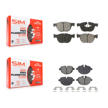 Front Rear Semi-Metallic Brake Pads Kit For 2017 BMW X4 M40i KSM-100635