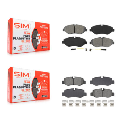 Front Rear Semi-Metallic Brake Pads Kit For 2016-2020 Mercedes-Benz Metris KSM-100643