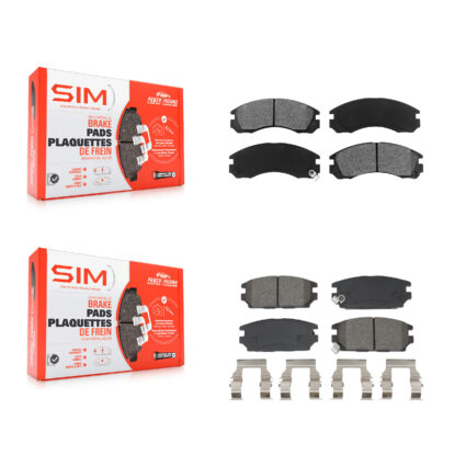 Front Rear Semi-Metallic Brake Pads Kit For Eagle Talon Mitsubishi Eclipse Diamante KSM-100666