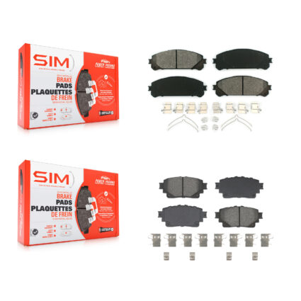 Front Rear Semi-Metallic Brake Pad Kit For Toyota Highlander Sienna Lexus RAV4 Prime bZ4X KSM-100667