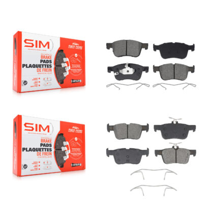 Front Rear Semi-Metallic Brake Pads Kit For Ford Escape Bronco Sport Maverick Lincoln KSM-100668
