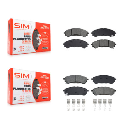 Front Rear Semi-Metallic Brake Pads Kit For 2019-2023 Ford Ranger KSM-100675