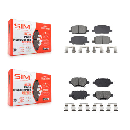 Front Rear Semi-Metallic Brake Pads Kit For 2018-2022 Buick Encore Chevrolet Trax KSM-100679