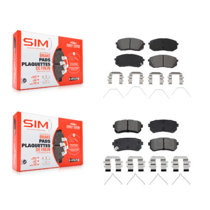 Front Rear Semi-Metallic Brake Pads Kit For Hyundai Kona Kia Seltos KSM-100683