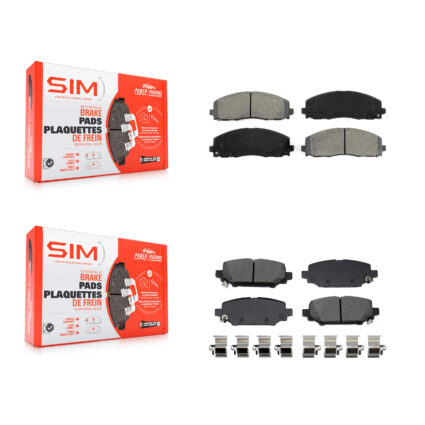 Front Rear Semi-Metallic Brake Pads Kit For Jeep Wrangler KSM-100686