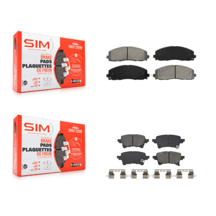 Front Rear Semi-Metallic Brake Pads Kit For Jeep Wrangler Gladiator KSM-100687