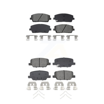 Front Rear Semi-Metallic Brake Pads Kit For Hyundai Palisade Kia Telluride KSM-100688
