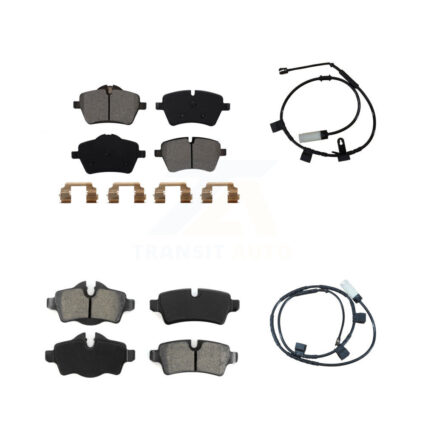 Front Rear Semi-Metallic Disc Brake Pads And Wear Sensors Kit For Mini Cooper 1.6L KSW-100003