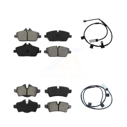 Front Rear Semi-Metallic Disc Brake Pads And Wear Sensors Kit For Mini Cooper 1.6L KSW-100005