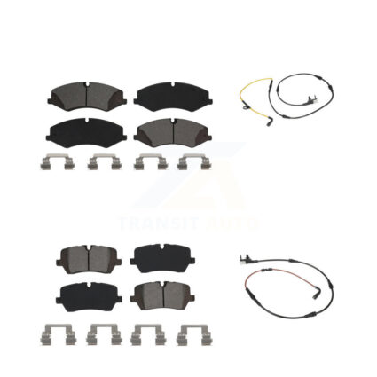 Front Rear Semi-Metallic Brake Pad & Wear Sensor Kit For Land Rover Range Sport Discovery KSW-100010