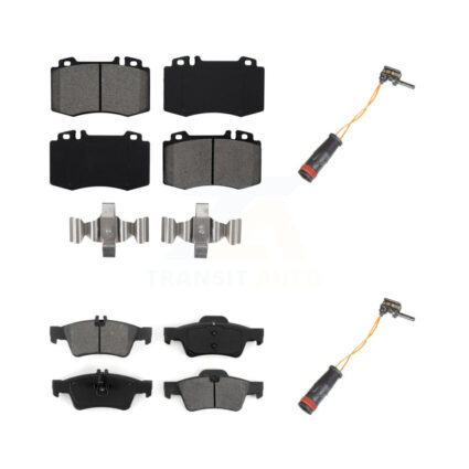 Front Rear Semi-Metallic Brake Pad And Wear Sensor Kit For Mercedes-Benz E350 SL500 SL550 KSW-100015