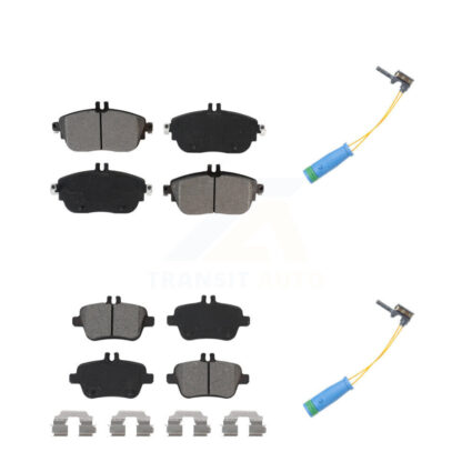 Front Rear Semi-Metallic Brake Pad & Wear Sensor Kit For Mercedes-Benz CLA250 GLA250 2.0L KSW-100023