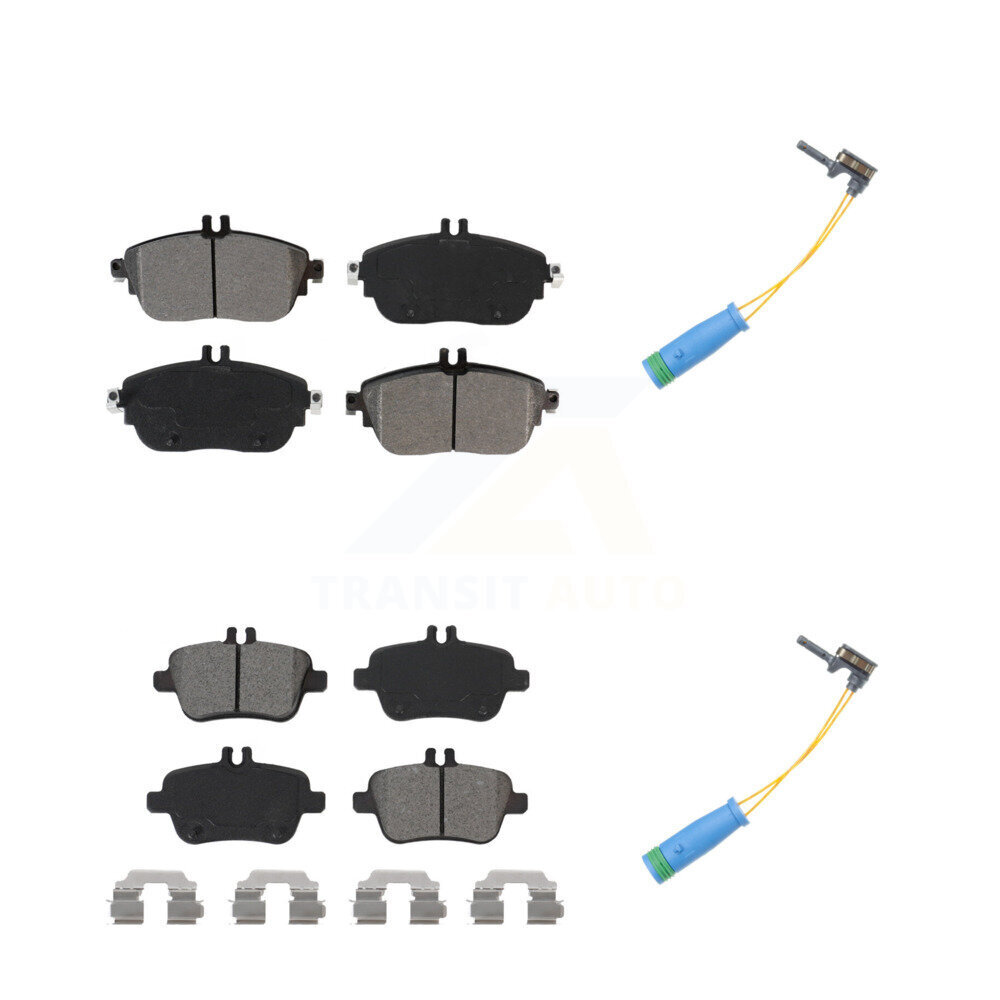 Front Rear Semi-Metallic Brake Pad & Wear Sensor Kit For Mercedes-Benz CLA250 GLA250 2.0L KSW-100023