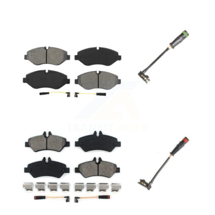 Front Rear Semi-Metallic Brake Pads Extra Wear Sensor Kit For Sprinter 2500 Mercedes-Benz KSW-100046