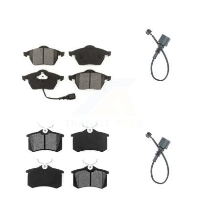 Front Rear Semi-Metallic Disc Brake Pads Extra Wear Sensor Kit For 2003-2006 Audi TT 1.8L KSW-100047