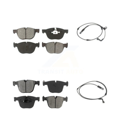 Front Rear Semi-Metallic Disc Brake Pads And Wear Sensors Kit For BMW X5 X6 KSW-100051