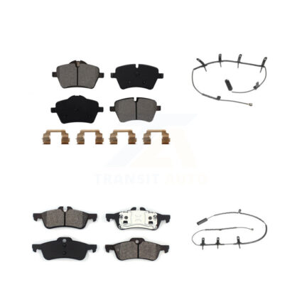 Front Rear Semi-Metallic Disc Brake Pads And Wear Sensors Kit For Mini Cooper KSW-100054