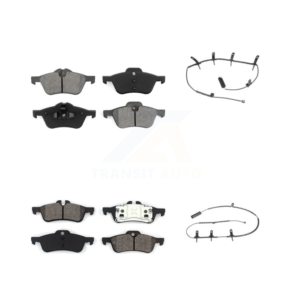 Front Rear Semi-Metallic Disc Brake Pads And Wear Sensors Kit For Mini Cooper KSW-100055