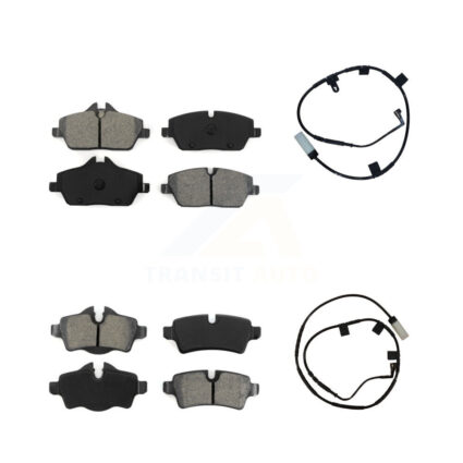 Front Rear Semi-Metallic Disc Brake Pads And Wear Sensors Kit For Mini Cooper KSW-100057