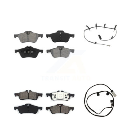 Front Rear Semi-Metallic Disc Brake Pads And Wear Sensors Kit For 2006 Mini Cooper 1.6L KSW-100059