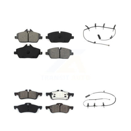 Front Rear Semi-Metallic Disc Brake Pads And Wear Sensors Kit For Mini Cooper KSW-100060