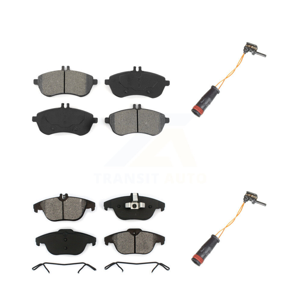 Front Rear Semi-Metallic Disc Brake Pads Wear Sensor Kit For Mercedes-Benz C300 C250 C230 KSW-100062