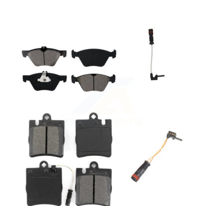 Front Rear Semi-Metallic Disc Brake Pads & Extra Wear Sensor Kit For Mercedes-Benz CLK320 KSW-100065