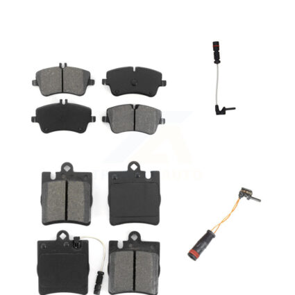 Front Rear Semi-Metallic Disc Brake Pads & Extra Wear Sensor Kit For Mercedes-Benz CLK320 KSW-100066