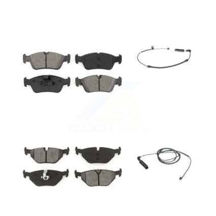 Front Rear Semi-Metallic Brake Pad And Wear Sensor Kit For BMW 325i 325Ci 320i 328i 323Ci KSW-100068