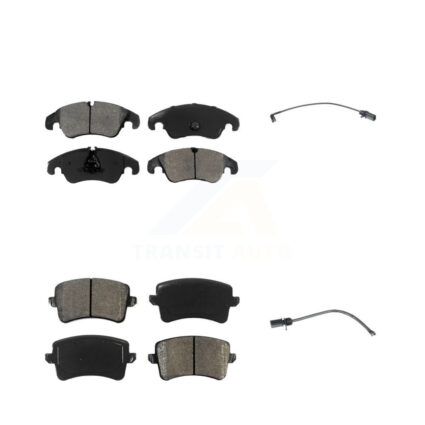 Front Rear Semi-Metallic Disc Brake Pads And Wear Sensors Kit For Audi Q5 KSW-100073