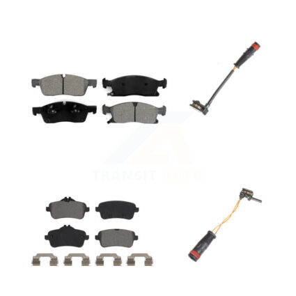 Front Rear Semi-Metallic Brake Pads Wear Sensor Kit For Mercedes-Benz ML350 GLE350 GLE400 KSW-100076