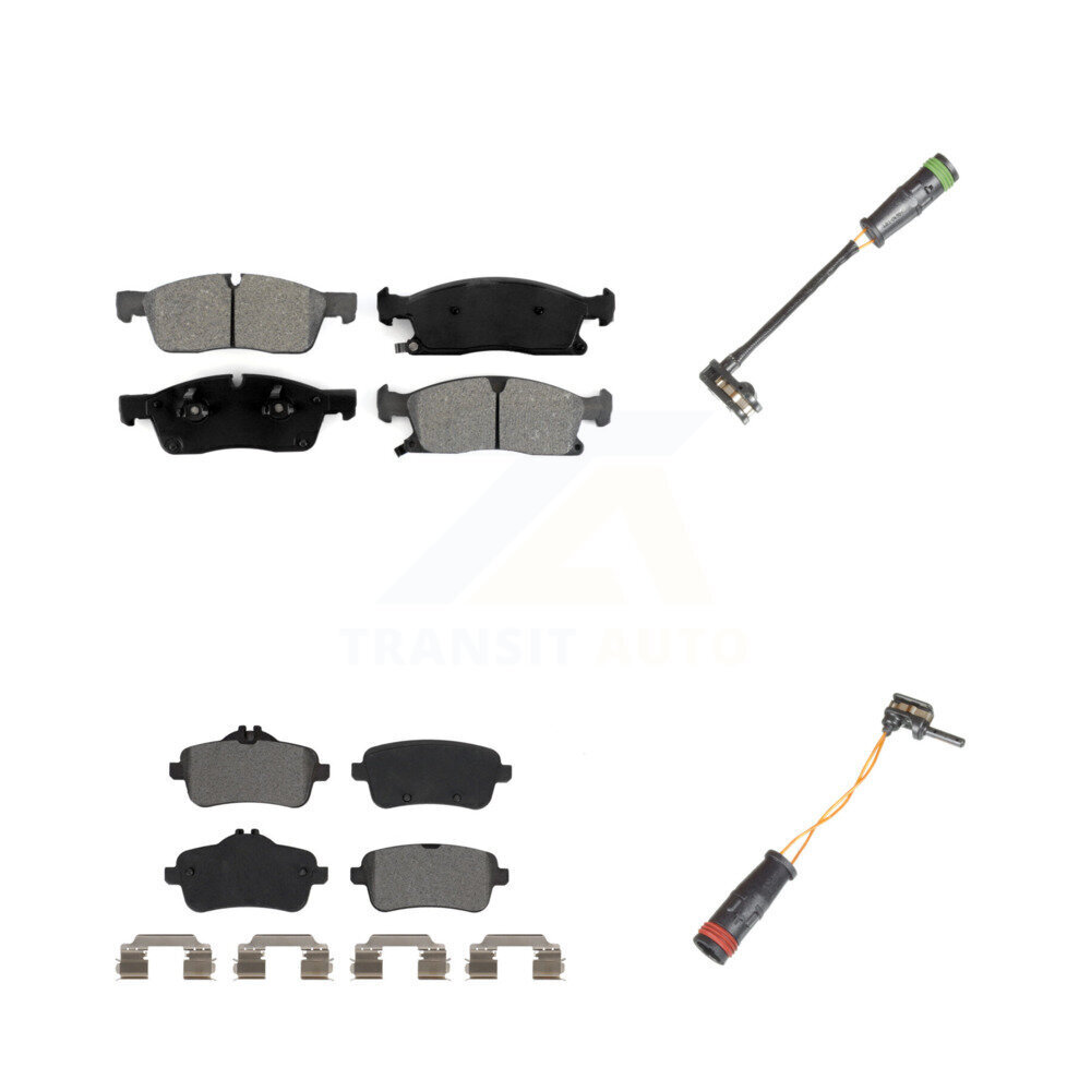 Front Rear Semi-Metallic Brake Pads Wear Sensor Kit For Mercedes-Benz GLE400 GL350 GLS450 KSW-100077