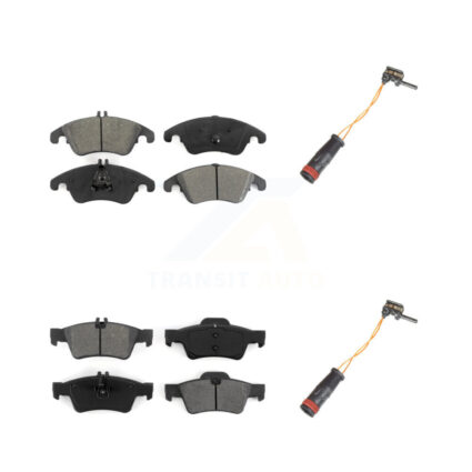 Front Rear Semi-Metallic Brake Pad And Wear Sensor Kit For Mercedes-Benz E350 E250 CLS400 KSW-100079