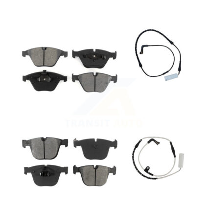 Front Rear Semi-Metallic Brake Pads & Wear Sensor Kit For BMW 750i 750Li 745i 745Li 760Li KSW-100085