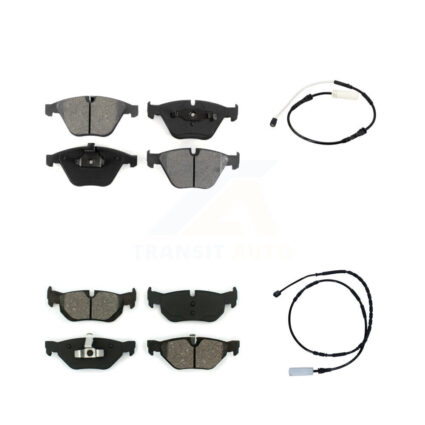 Front Rear Semi-Metallic Disc Brake Pads And Wear Sensors Kit For BMW 328i xDrive KSW-100097