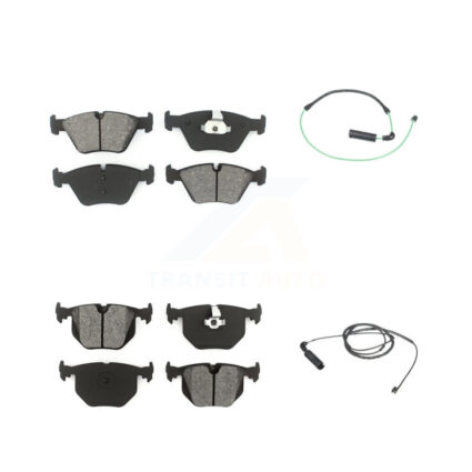 Front Rear Semi-Metallic Disc Brake Pad And Wear Sensor Kit For BMW 330Ci 330i 330xi 3.0L KSW-100099