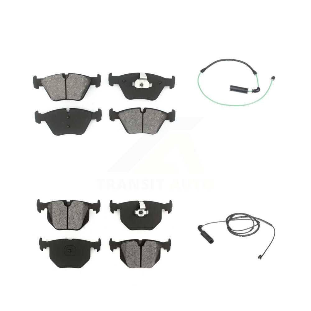 Front Rear Semi-Metallic Disc Brake Pad And Wear Sensor Kit For BMW 330Ci 330i 330xi 3.0L KSW-100099