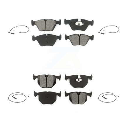 Front Rear Semi-Metallic Disc Brake Pads And Wear Sensors Kit For 2004-2010 BMW X3 KSW-100103