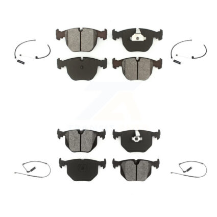 Front Rear Semi-Metallic Disc Brake Pads And Wear Sensors Kit For BMW X5 KSW-100105