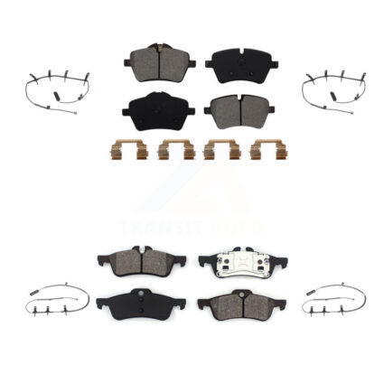 Front Rear Semi-Metallic Disc Brake Pads And Wear Sensors Kit For Mini Cooper KSW-100106