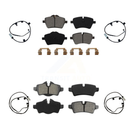 Front Rear Semi-Metallic Disc Brake Pads And Wear Sensors Kit For Mini Cooper KSW-100109
