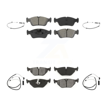 Front Rear Semi-Metallic Disc Brake Pads And Wear Sensors Kit For BMW Z4 KSW-100114