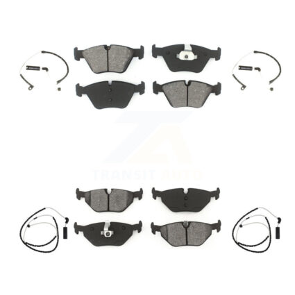 Front Rear Semi-Metallic Disc Brake Pads And Wear Sensors Kit For BMW Z4 KSW-100115