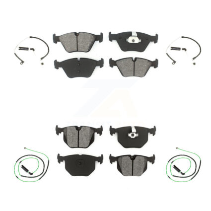 Front Rear Semi-Metallic Disc Brake Pads And Wear Sensors Kit For BMW Z4 KSW-100116